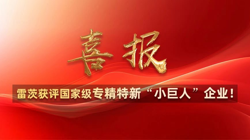 喜報(bào)：雷茨獲評國家級專精特新“小巨人”企業(yè)！